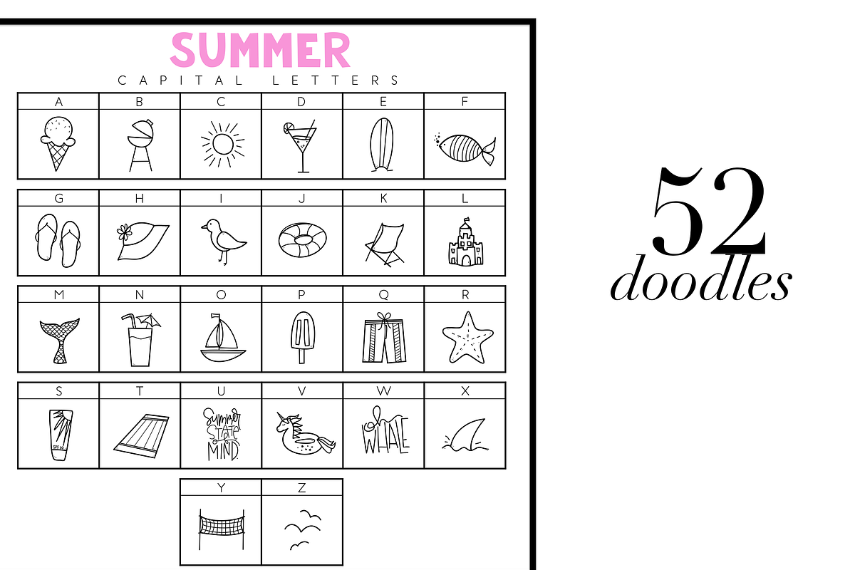 Summer Break - A Doodles Font preview 2