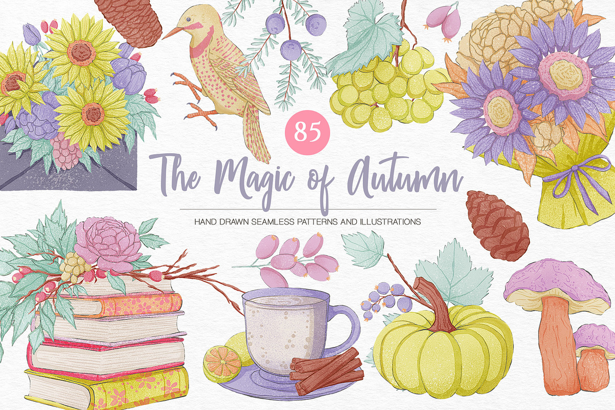 The Magic of Autumn Collection, a Seasonal Illustration by GVGraphics (Photo 1 of 13)