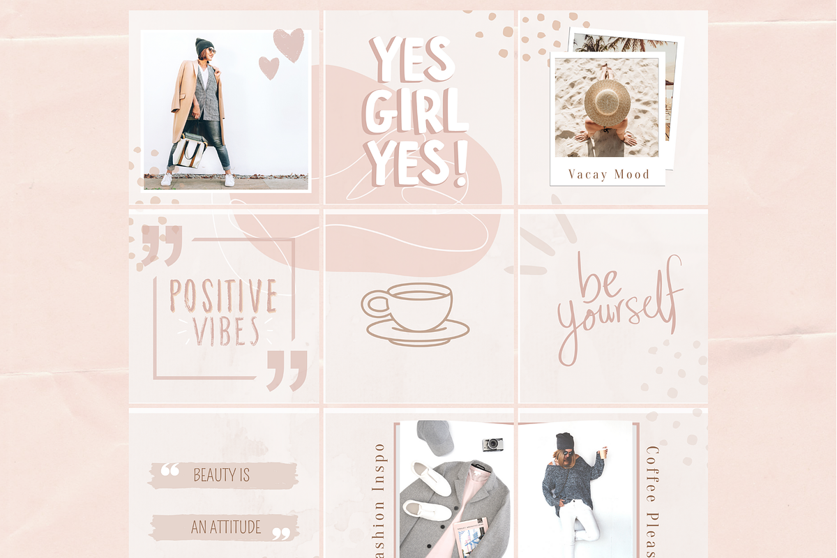 Instagram Puzzle Template - Canva, a Social Media Template by Tegefeldt ...