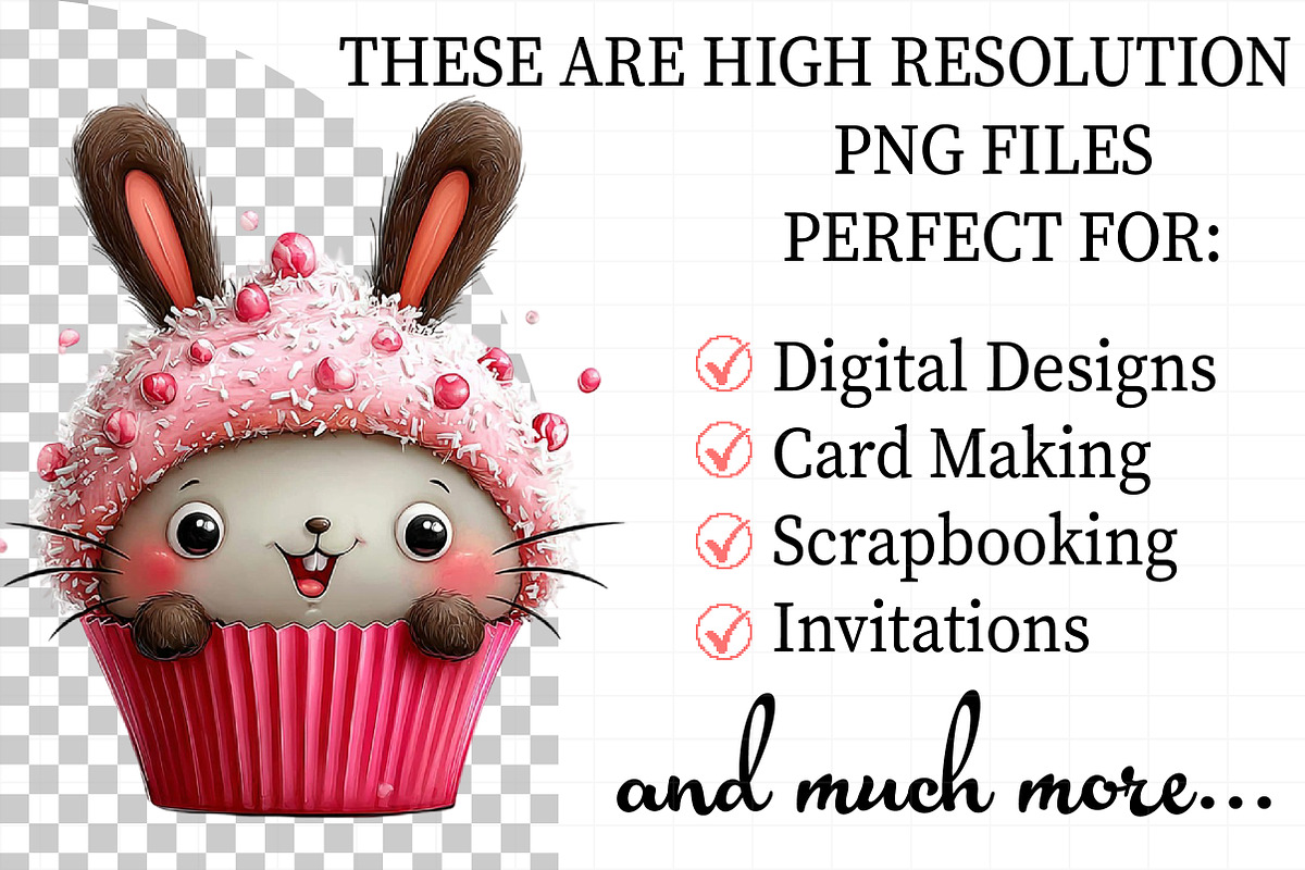 Easter CupCake Clipart Bundle, an Illustration by Daily.Designs (Photo 2 of 8)