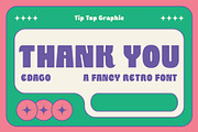 Edago - Fancy Retro Font, a Sans Serif Font by Tiptop Graphic (Thumbnail 8 of 9)