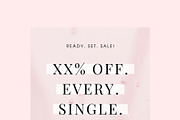 Blush Sale Email Marketing Template, an Email Template by KikiBunnyCreative (Thumbnail 2 of 7)