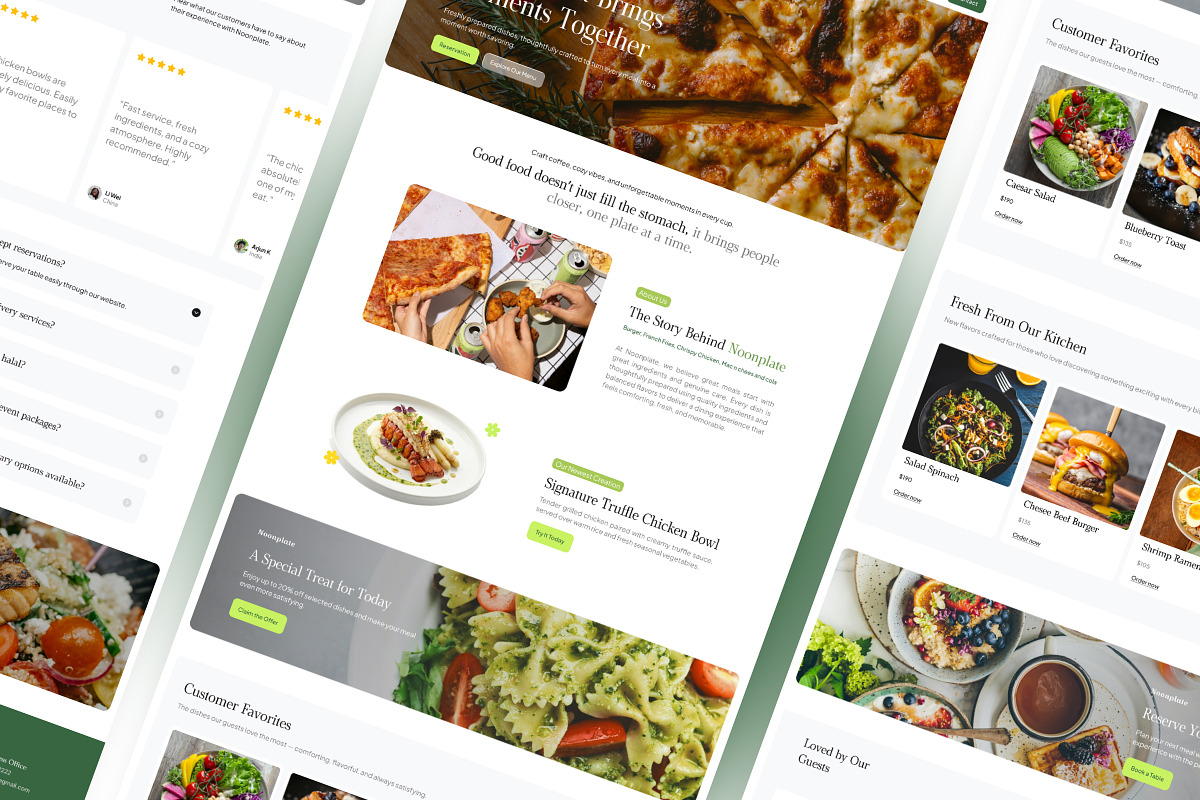 Restaurant & Food Service Website, a Landing Page Template by Font Kingdom (Photo 5 of 5)