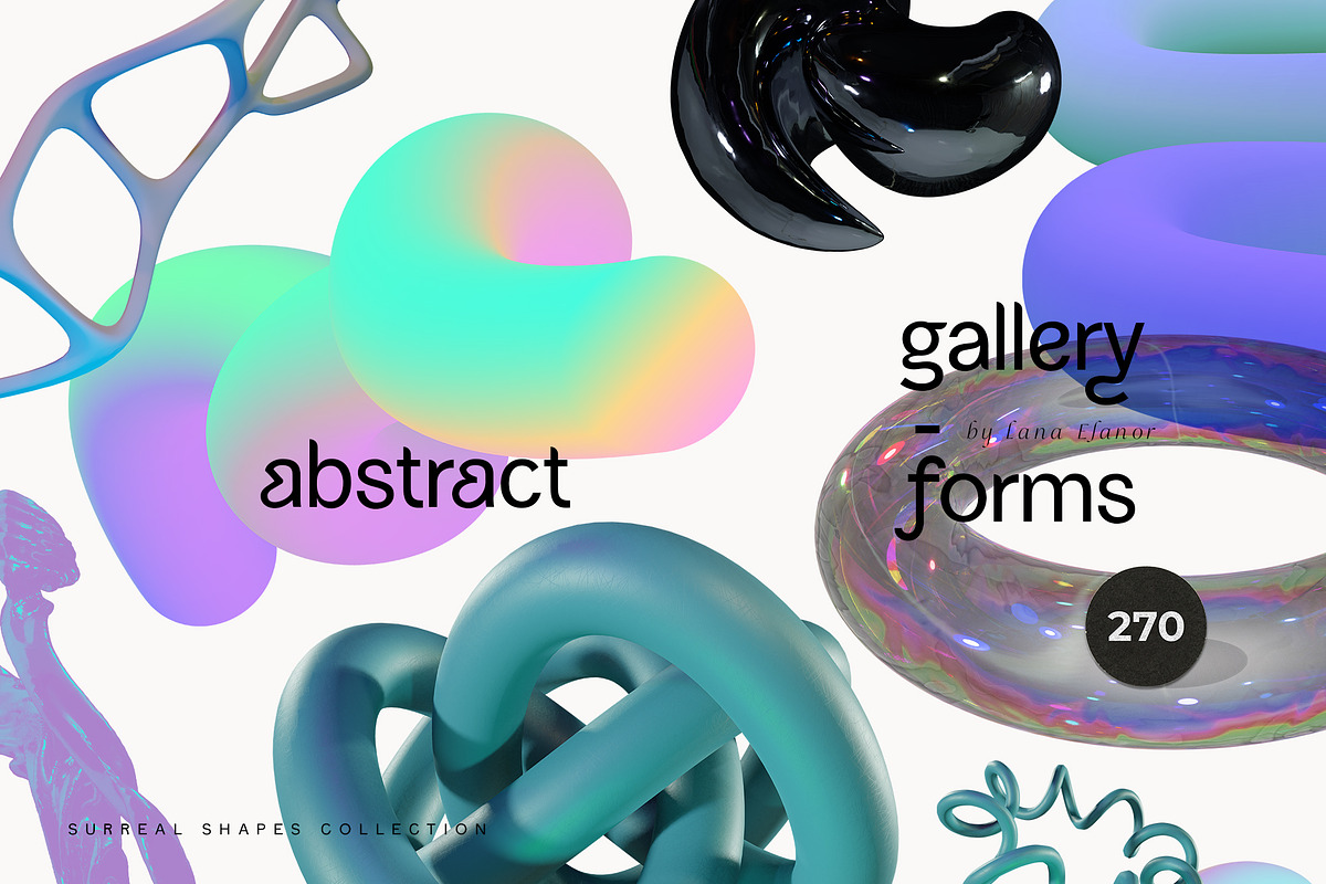 ABSTRACT holo shapes gradients blend, an Object Graphic by Lana Elanor (Photo 10 of 12)