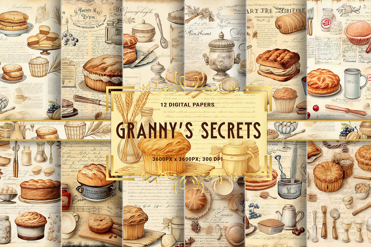 Granny's Antique Kitchen Recipes, a Graphic by Fun Digital (Photo 1 of 6)