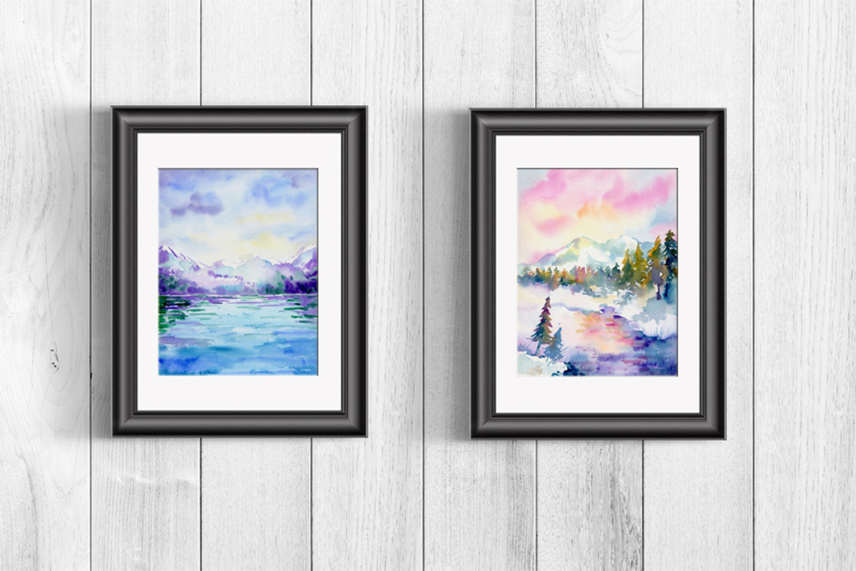 Watercolor Landscape Let It Snow, a Texture Illustration by Corner Croft (Photo 2 of 5)