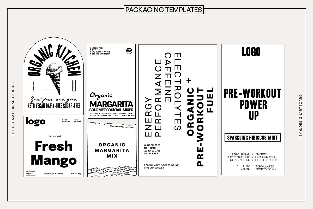 300+ Super Pack Brand Kit Vol 1-4, a Branding & Logo Template by @designartboard (Photo 11 of 41)