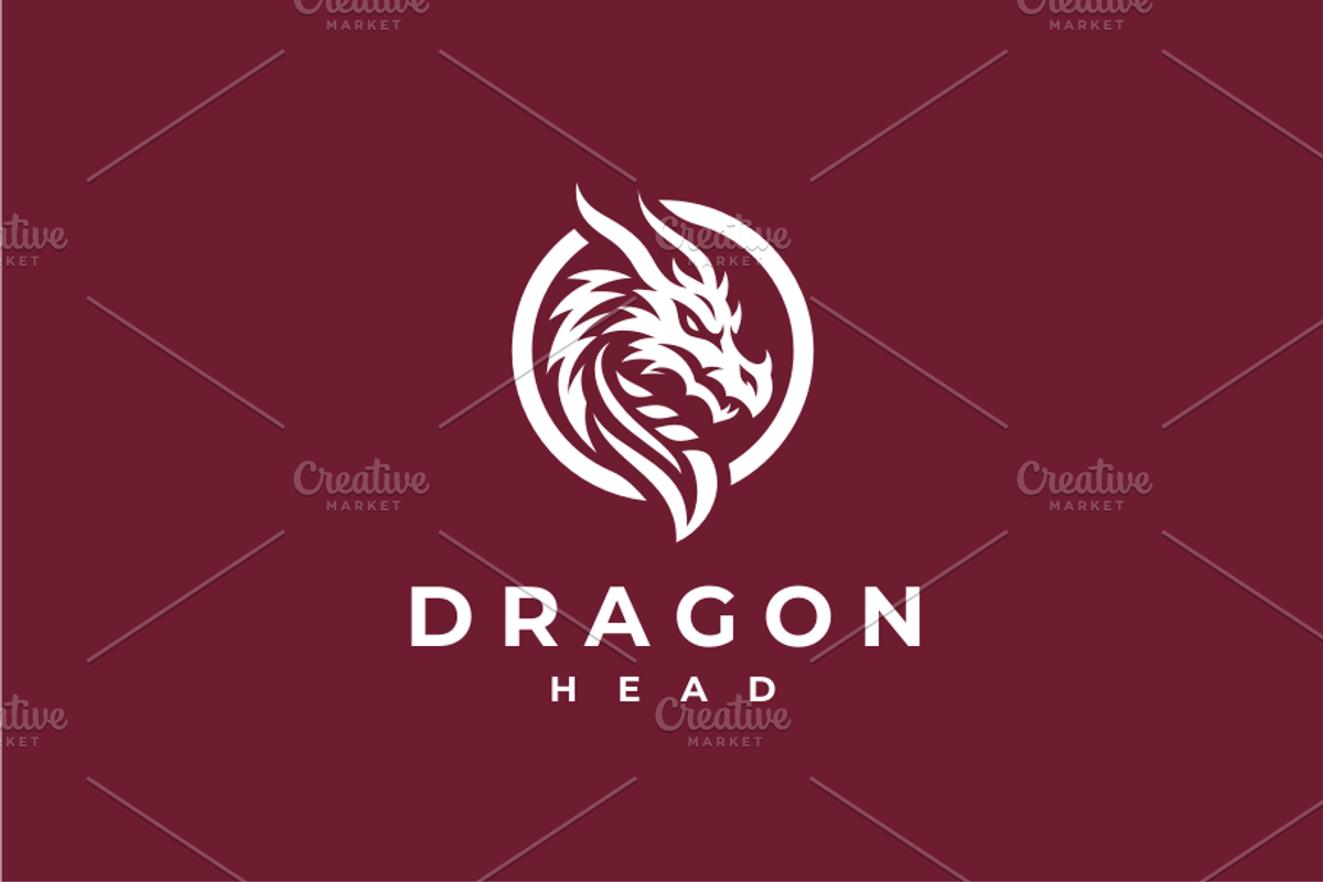 Dragon Head Logo Illustration, a Branding & Logo Template by yopie (Photo 1 of 2)