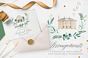 Landscape-Watercolor House Clipart, an Illustration by Graphic Box (Thumbnail 9 of 10)