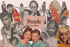 Vintage People Collage Pack 500 V.2