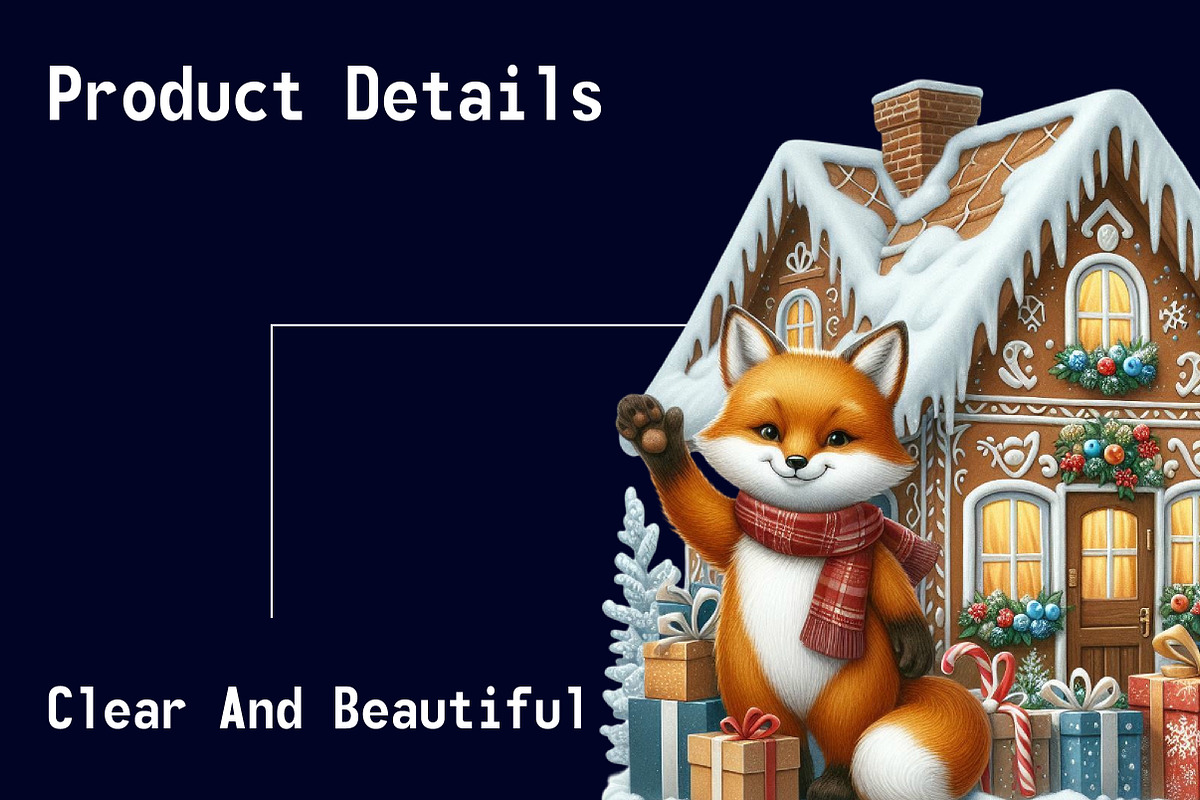 Christmas Cute Fox Clipart, a Seasonal Illustration by CitraGraphics (Photo 6 of 6)