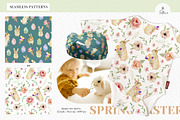 Spring Easter Pattern Floral Animal, a Pattern Graphic by AnnaTkachi (Thumbnail 4 of 6)