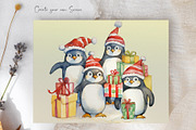 Christmas Animals: Penguins, a Seasonal Illustration by Dazzling Art Boutique (Thumbnail 6 of 15)