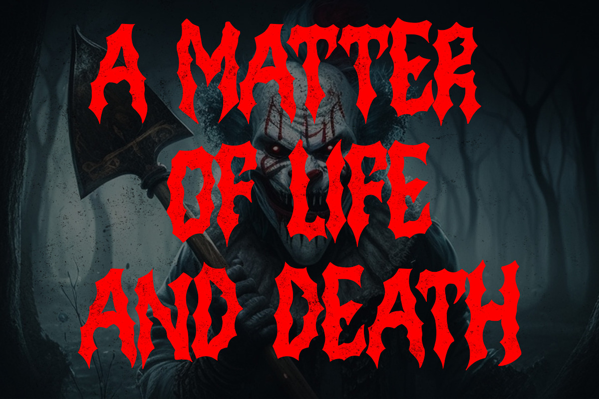 Murder Danger - Horror Font, a Blackletter Font by Fonday Studio