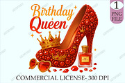 Birthday Png Glitter Birthday Queen, a Graphic by designcity5 (Thumbnail 1 of 4)