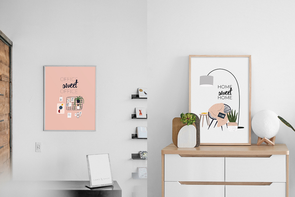 Home Office (stay home), a Decorative Illustration by helgascandinavus (Photo 6 of 8)