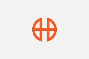 Modern Letter H Circle Logo