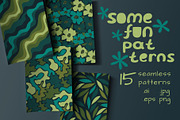 15 seamless patterns, a Pattern Graphic by pineart (Thumbnail 1 of 5)