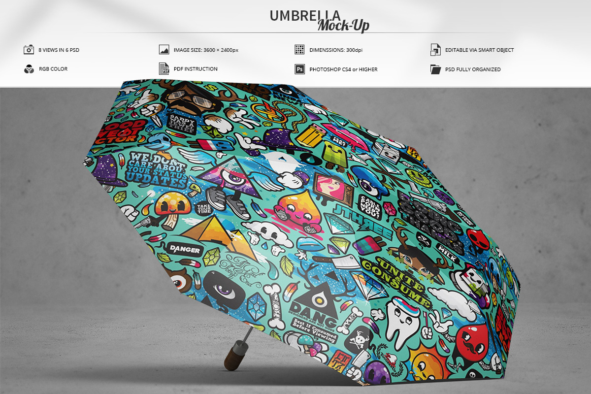 Umbrella Mock-Up, an Advertising Mockup by MassDream (Photo 1 of 11)