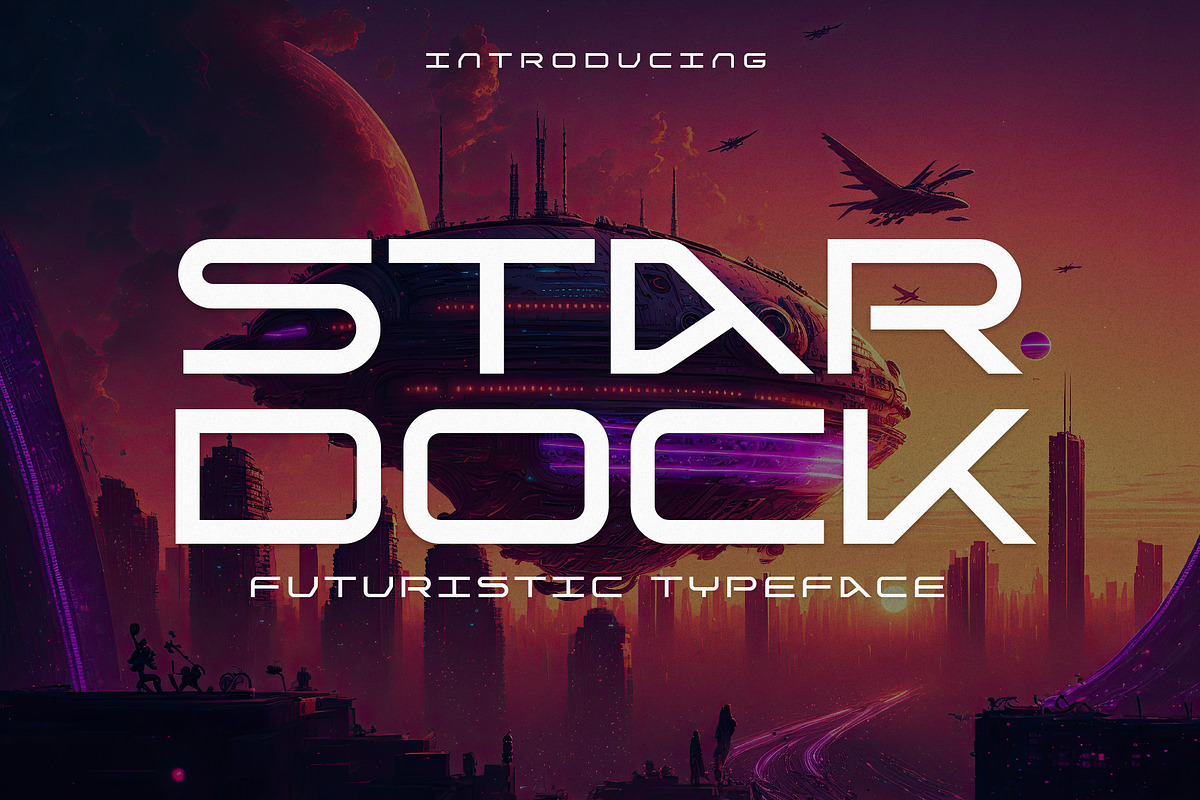 Stardock - Futuristic Typeface, a Sans Serif Font by HipFonts (Photo 1 of 8)