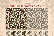Skulls, Flowers and Snakes | Vintage, a Decorative Illustration by Ink Stories (Thumbnail 8 of 12)