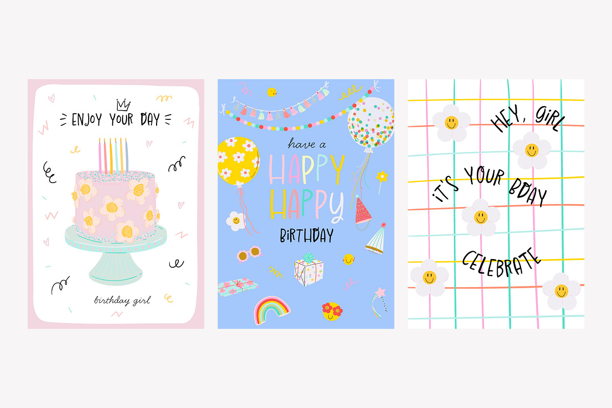 Party Clipart, Cards & Patterns, a Decorative Illustration by Ruslana Lubenets (Photo 8 of 22)