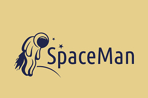 Space Man Logo Template