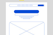 Line Wireframe Landing Page, a Landing Page Template by ContestDesign (Thumbnail 2 of 6)