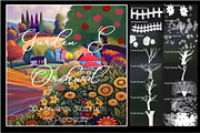 Garden & Orchard Procreate Brushes, a Brush Add-On by Willow & Wheat (Thumbnail 1 of 4)