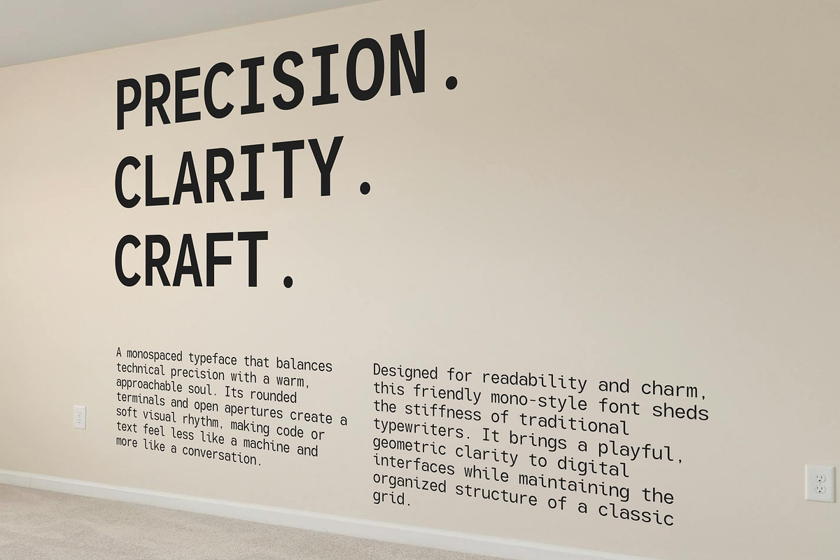 Glamure Mono | Monospace Font Family, a Sans Serif Font by Intuisi Creative (Photo 6 of 8)