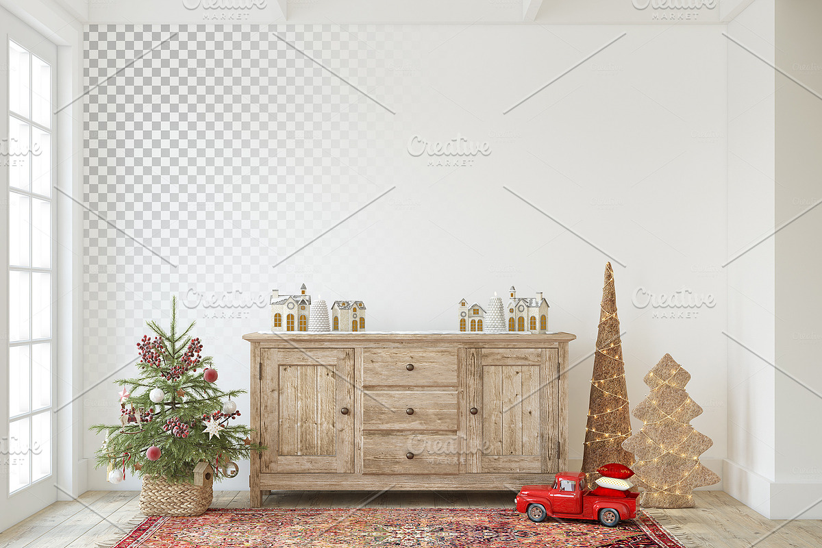 COZY CHRISTMAS Wall&Frame Mockups, a Poster Template by MyHomeMockups (Photo 9 of 12)