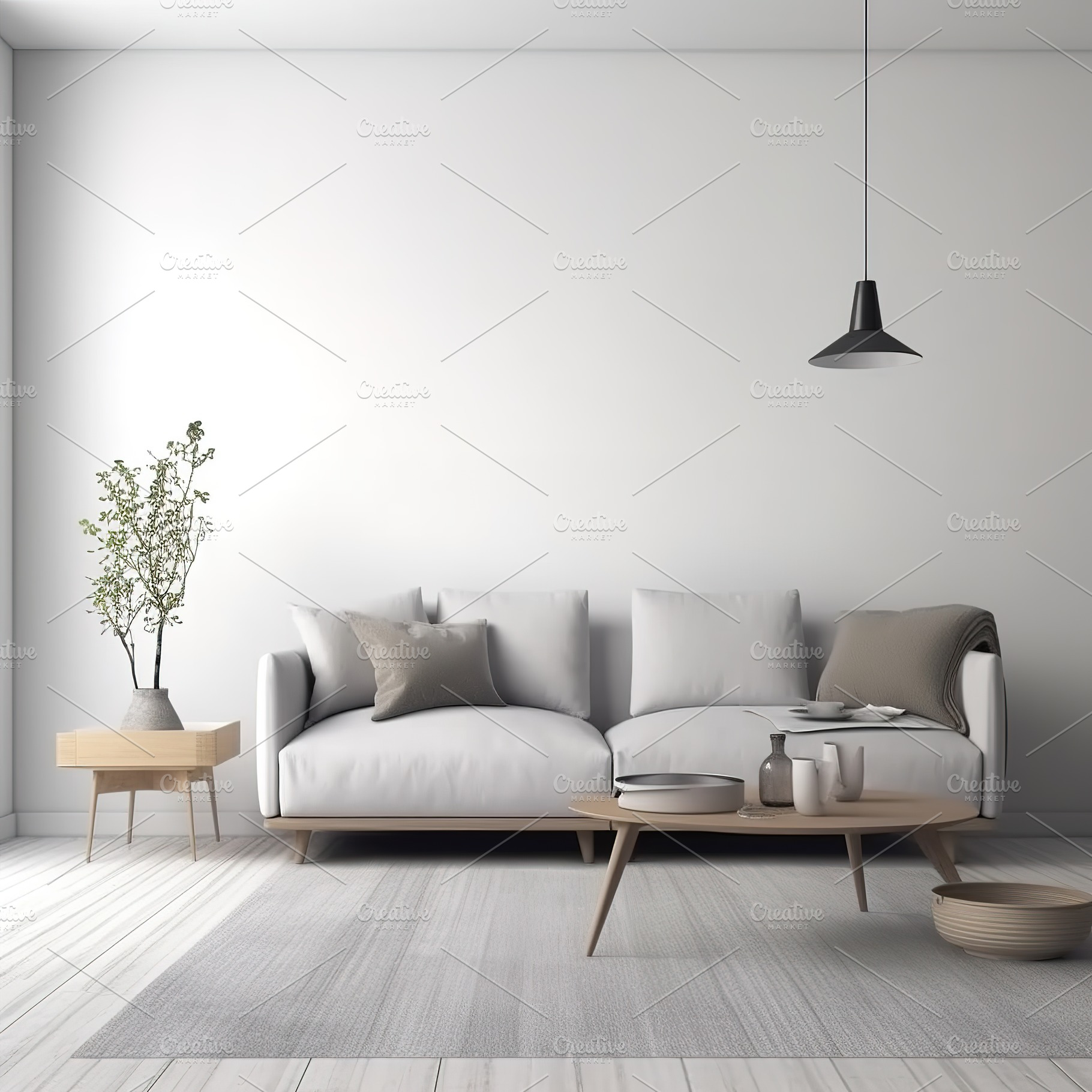 mockup living room whit frames, an Architecture Photo by Virgo Studio