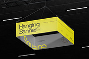 Square Hanging Banner Mockup, a Product Mockup by fakhroo (Thumbnail 3 of 3)