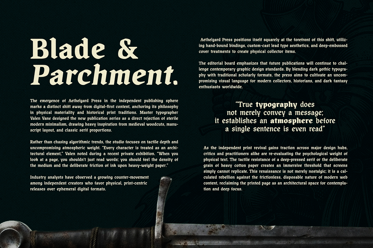 Noble Scribe – Editorial BlackLetter, a Blackletter Font by ALV_TypeFoundry (Photo 11 of 18)