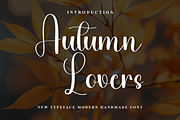 Autumn Lovers, a Handwritten Font by FreshTypeINK (Thumbnail 1 of 8)