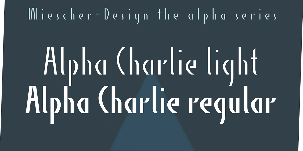 Alpha Charlie, a Sans Serif Font by Wiescher-Design