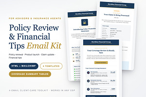Finance & Insurance Email Kit