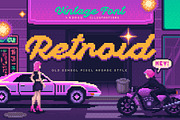Retroid - Vintage Font, a Handwritten Font by Gleb Guralnyk (Thumbnail 1 of 6)
