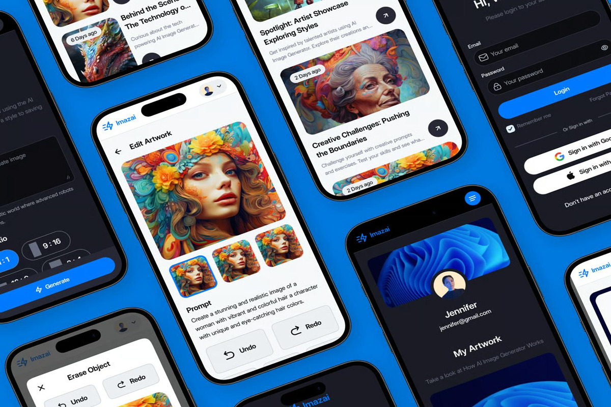 ImazAi - AI Image Website UI KIT, an UI Kit Template by Lumina_ui_ux202 (Photo 4 of 7)