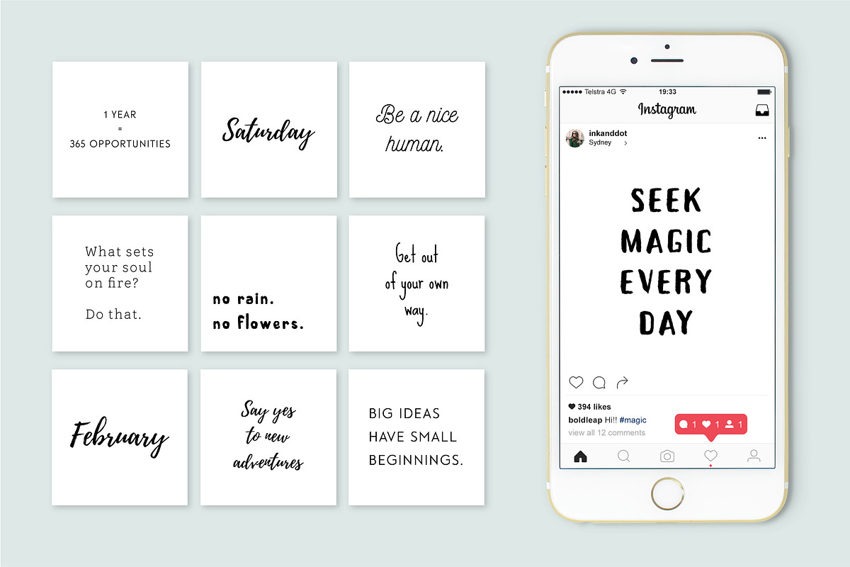 Instagram Quotes Bundle, a Social Media Template by Bold Leap Creative (Photo 2 of 4)