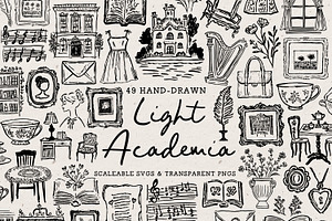 Light Academia Clipart, Book Set, an Object Illustration by The October Creative