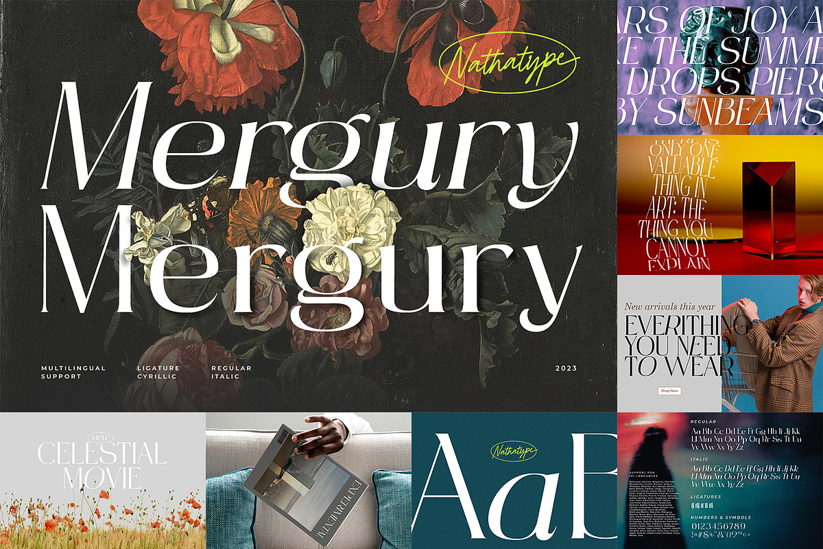 Modern Display Font Bundle 6, a Script Font by Nathatype (Photo 2 of 10)