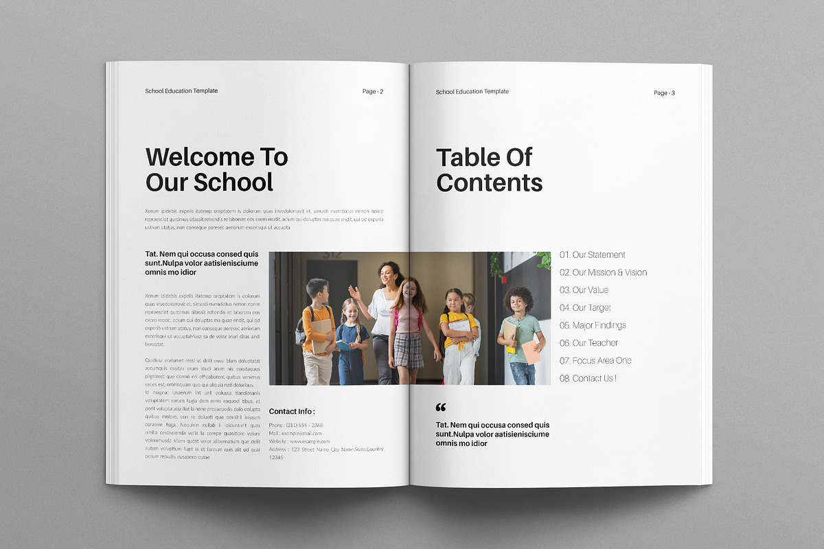 Education Template, a Brochure Template by E-Type (Photo 2 of 7)