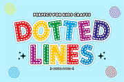 Dotted Lines - Playful Craft Font, a Sans Serif Font by Sahira Studio (Thumbnail 1 of 7)