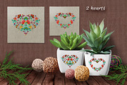 Folk flowers watercolor clipart, a Decorative Illustration by Where summer is (Thumbnail 6 of 8)