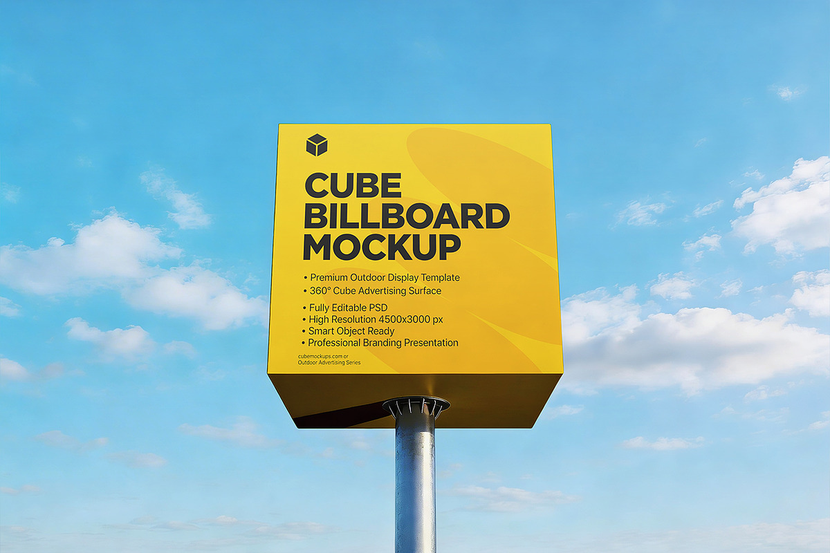 Cube Billboard Mockup, an Advertising Mockup by Pitchlook.Studio (Photo 4 of 4)