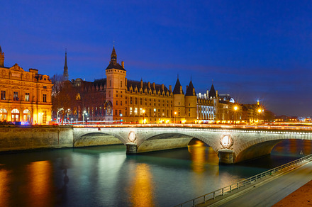 Conciergerie at night paris france containing architecture, blue hour, and, an Architecture Photo by kavalenkava