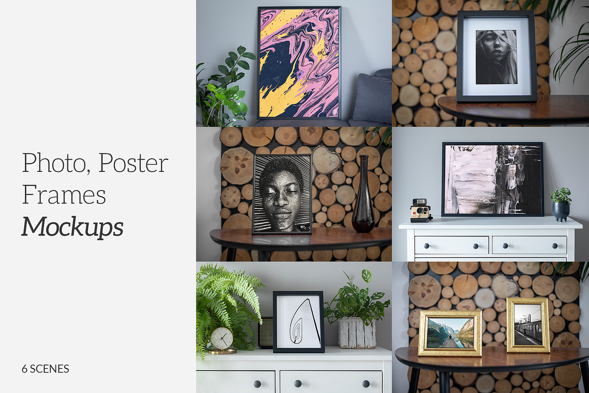Photo Poster Frames Mockups, a Print Template by Mint Mockups (Photo 1 of 7)