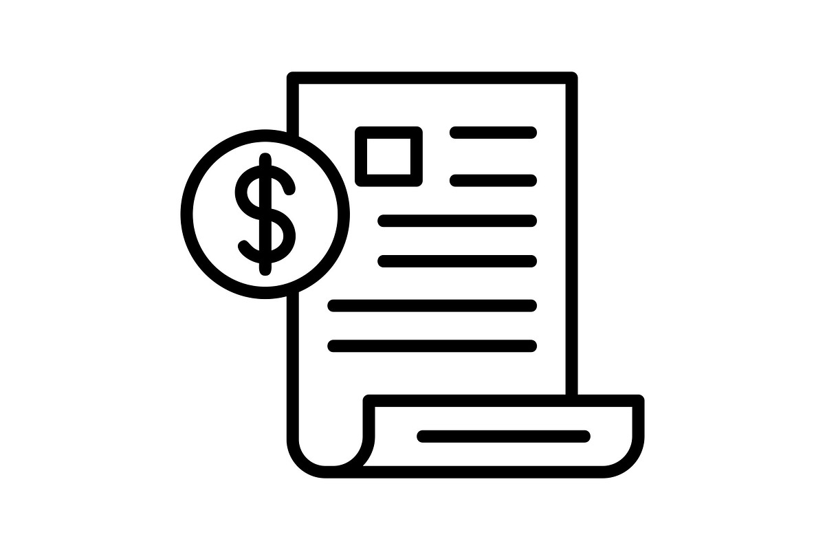 Bill Line Icon, an Icon by Pexelpy