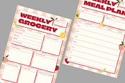 Retro Theme Meal Plan, a Stationery Template by Neermana (Thumbnail 4 of 4)